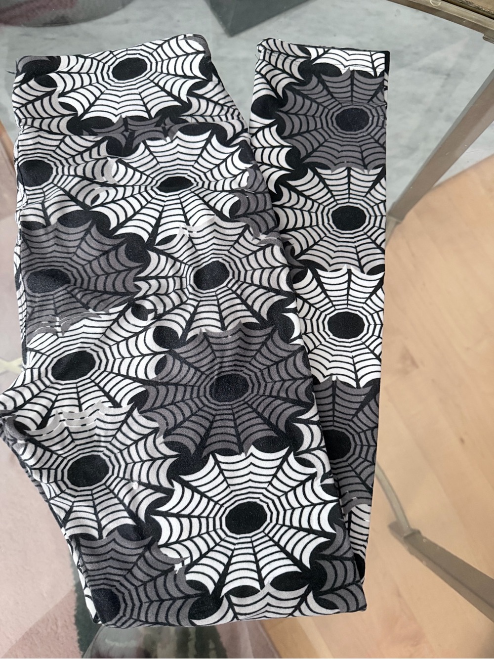 LuLaRoe Black & White Spiderweb Leggings